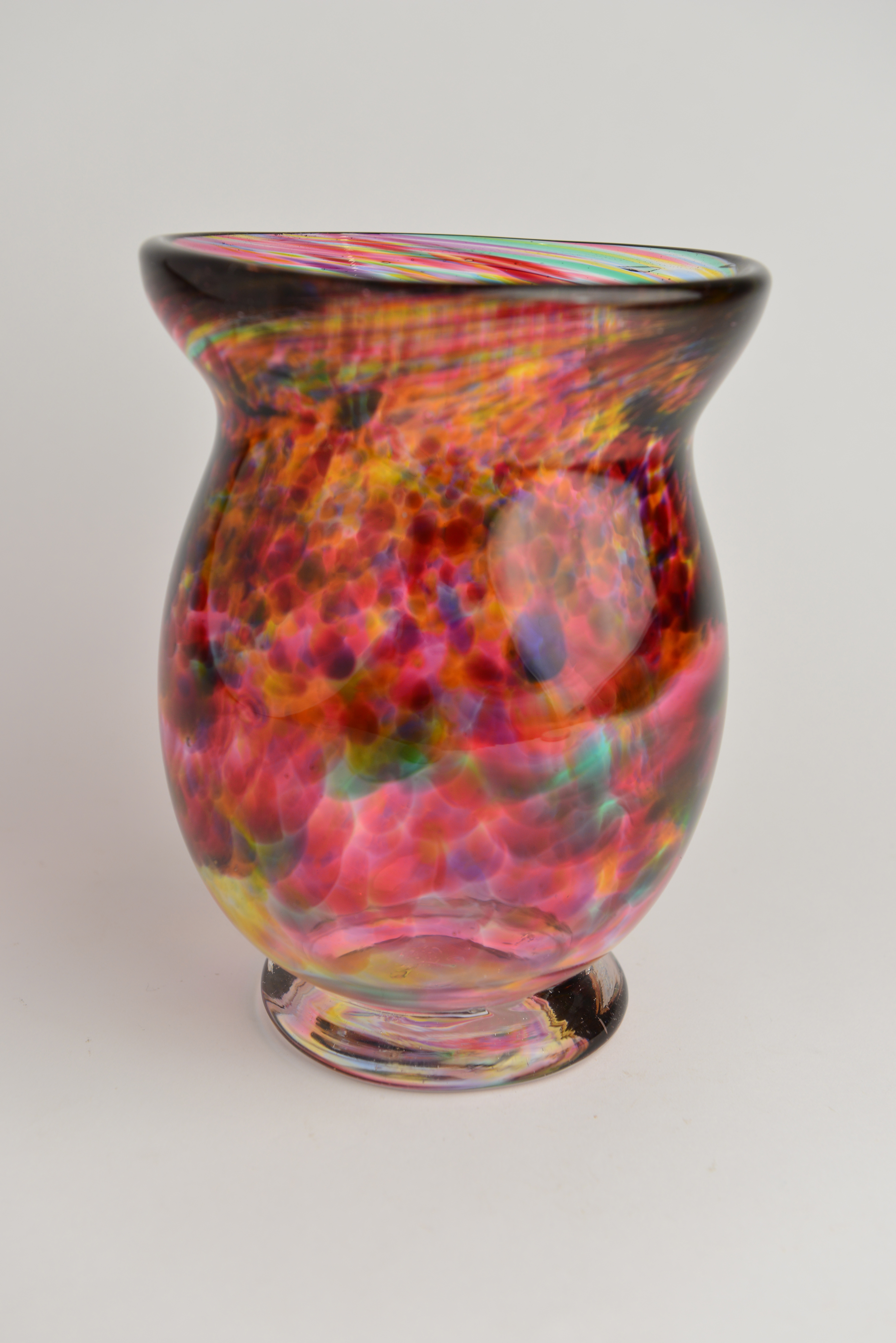 Pink Mix Footed Vase