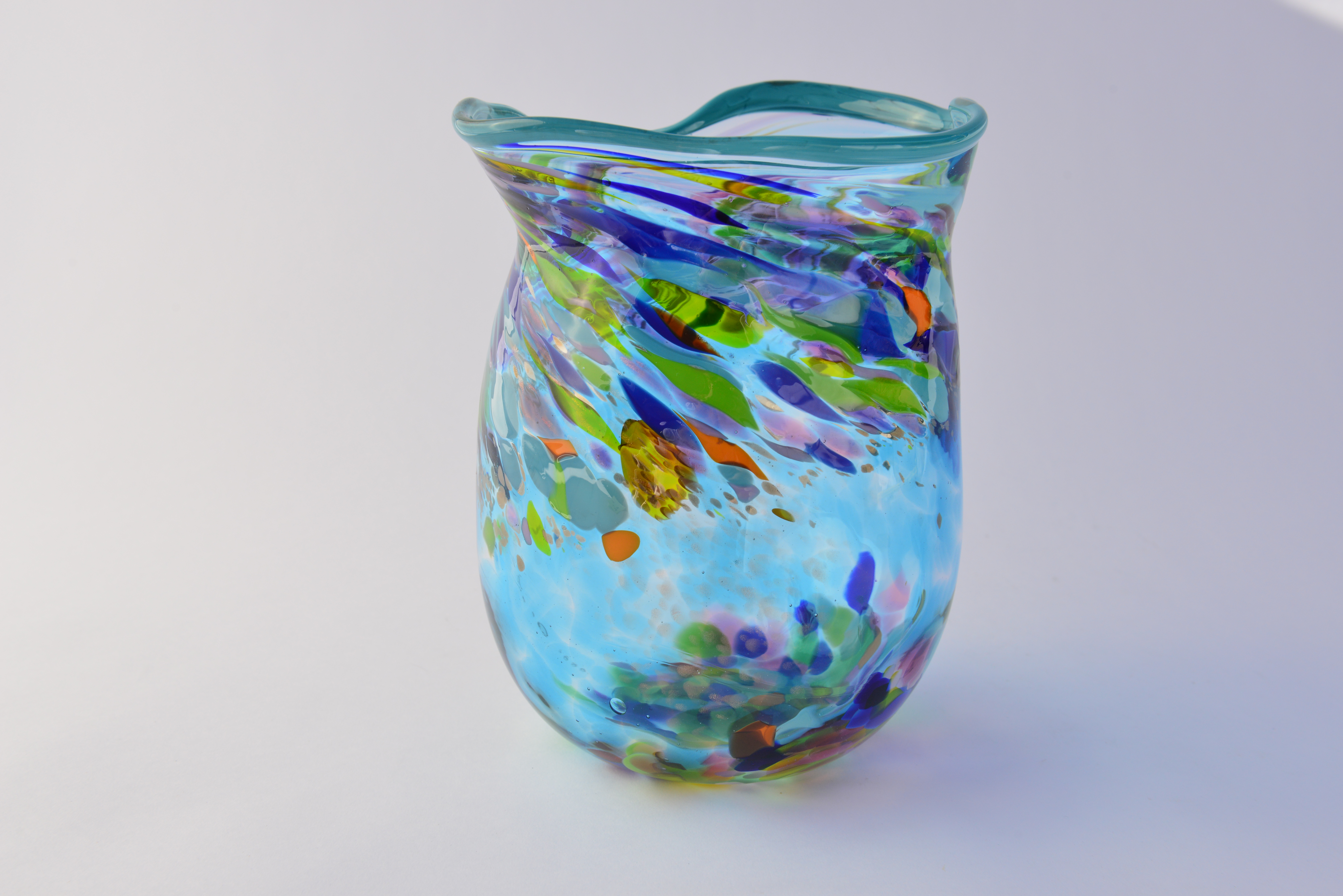 Blue Speckled Vase