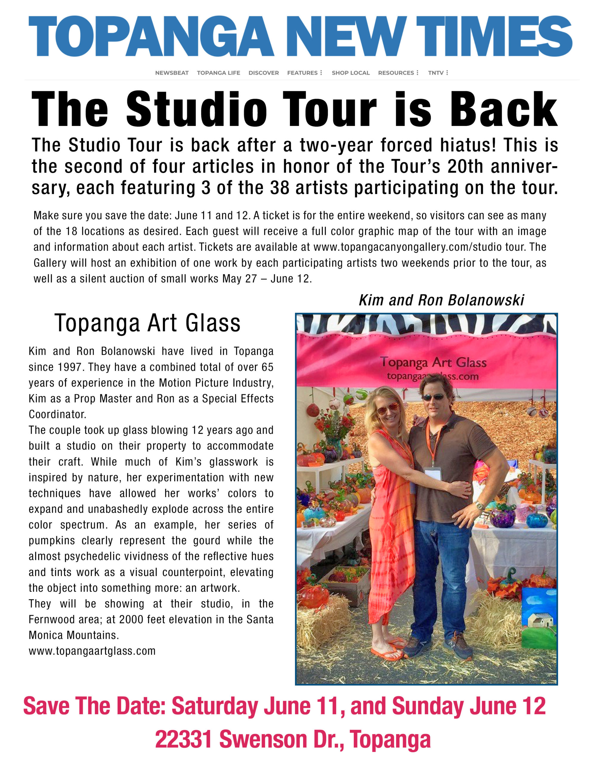 It’s time once again for the Topanga Studio Tour 2022!
